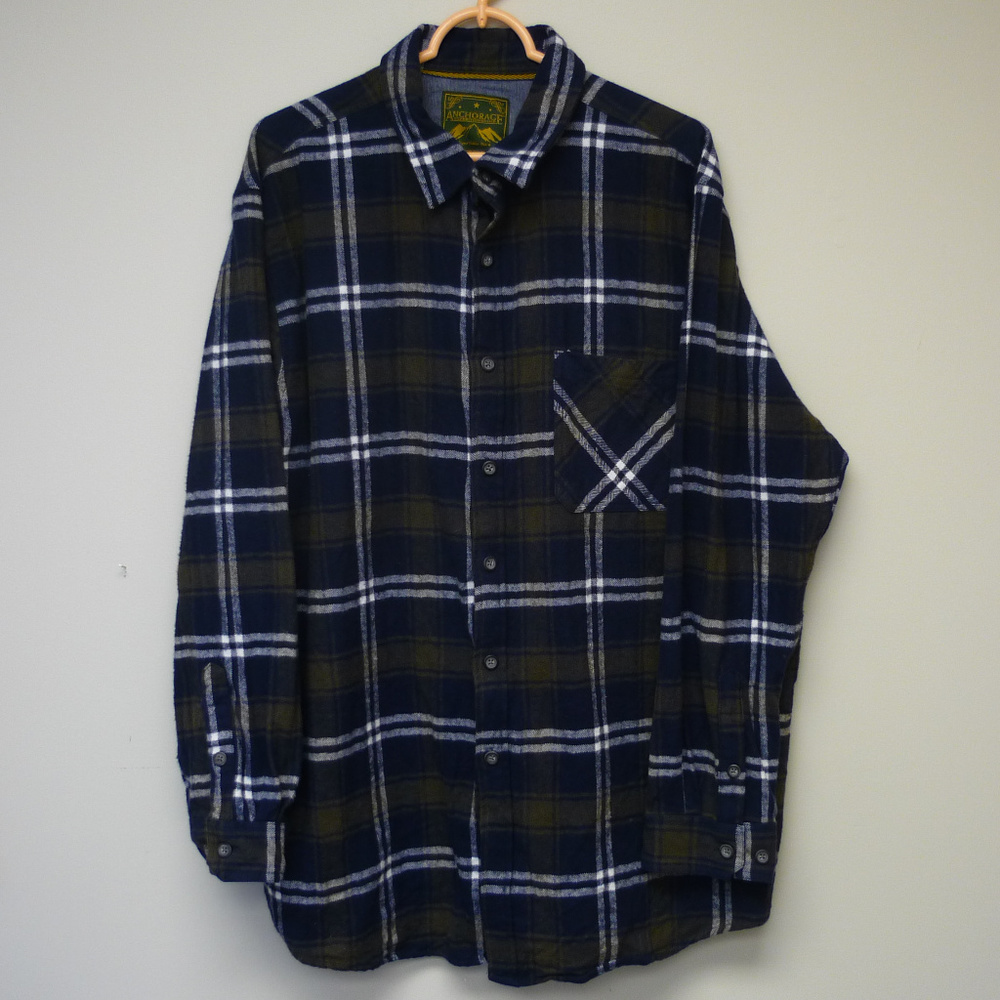Anchorage Expedition Plaid Flannel Button XXL